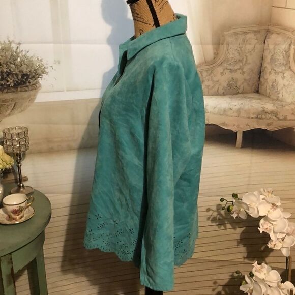 Relativity Petite aqua blue jacket - Picture 2 of 4